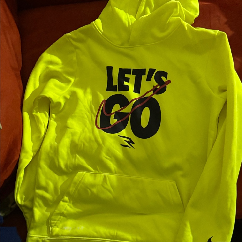 Nike Bright Yellow Hoodie with Graphic